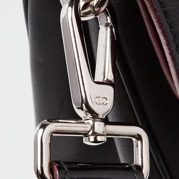 Christian Dior Black Calfskin/Patent Leather Be Dior Small Flap Bag 845-050725 - Picture 8 of 12